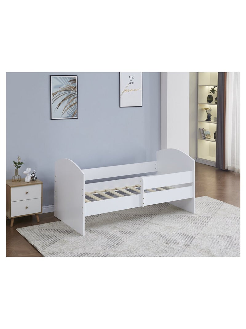 Lit enfant avec barrière Blanc - Kiabi