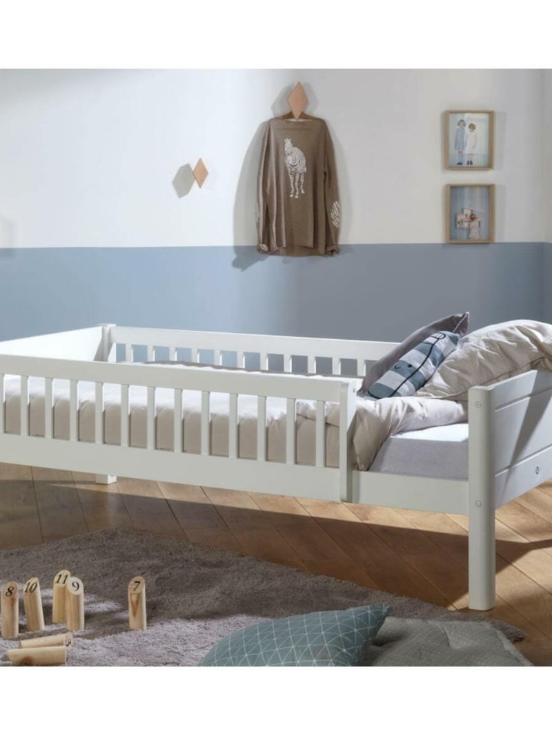 Lit enfant avec barrières Victoria - AKITEN RETAIL Blanc Blanc - Kiabi
