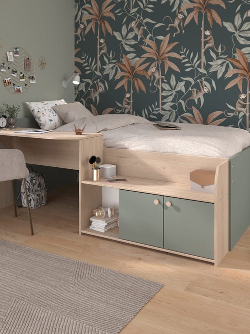 Lit enfant avec bureau et rangements - Kiabi