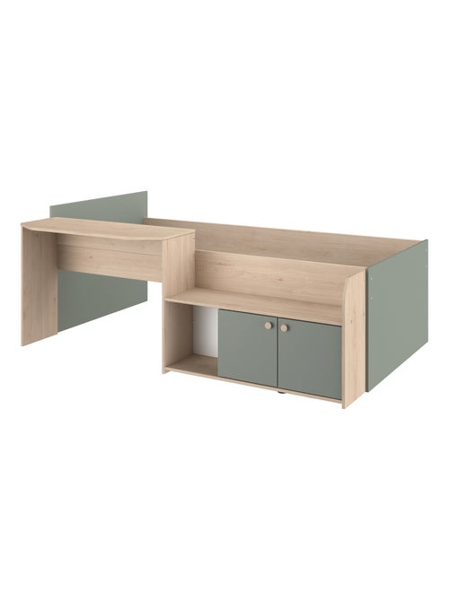 Lit enfant avec bureau et rangements - Kiabi