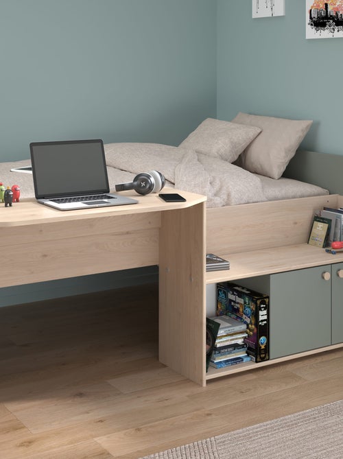 Lit enfant avec bureau et rangements - Kiabi