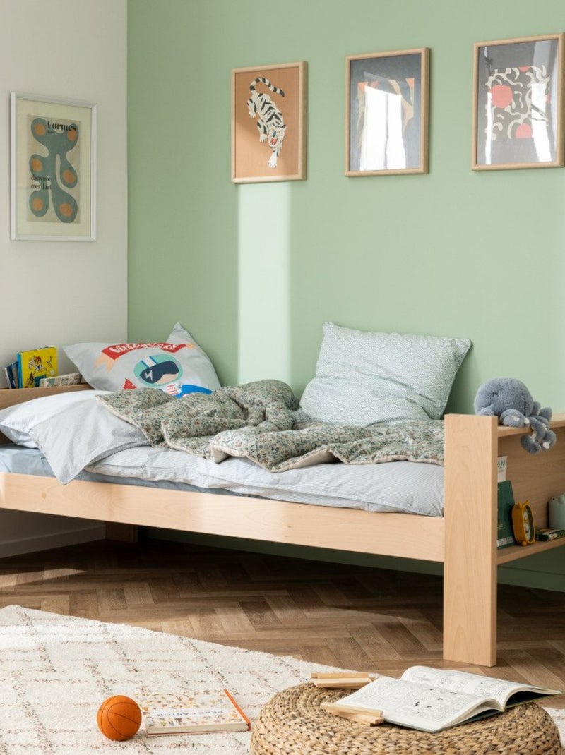 Lit enfant avec lit gigogne bois massif hêtre naturel  ARSÈNE Bois naturel - Kiabi