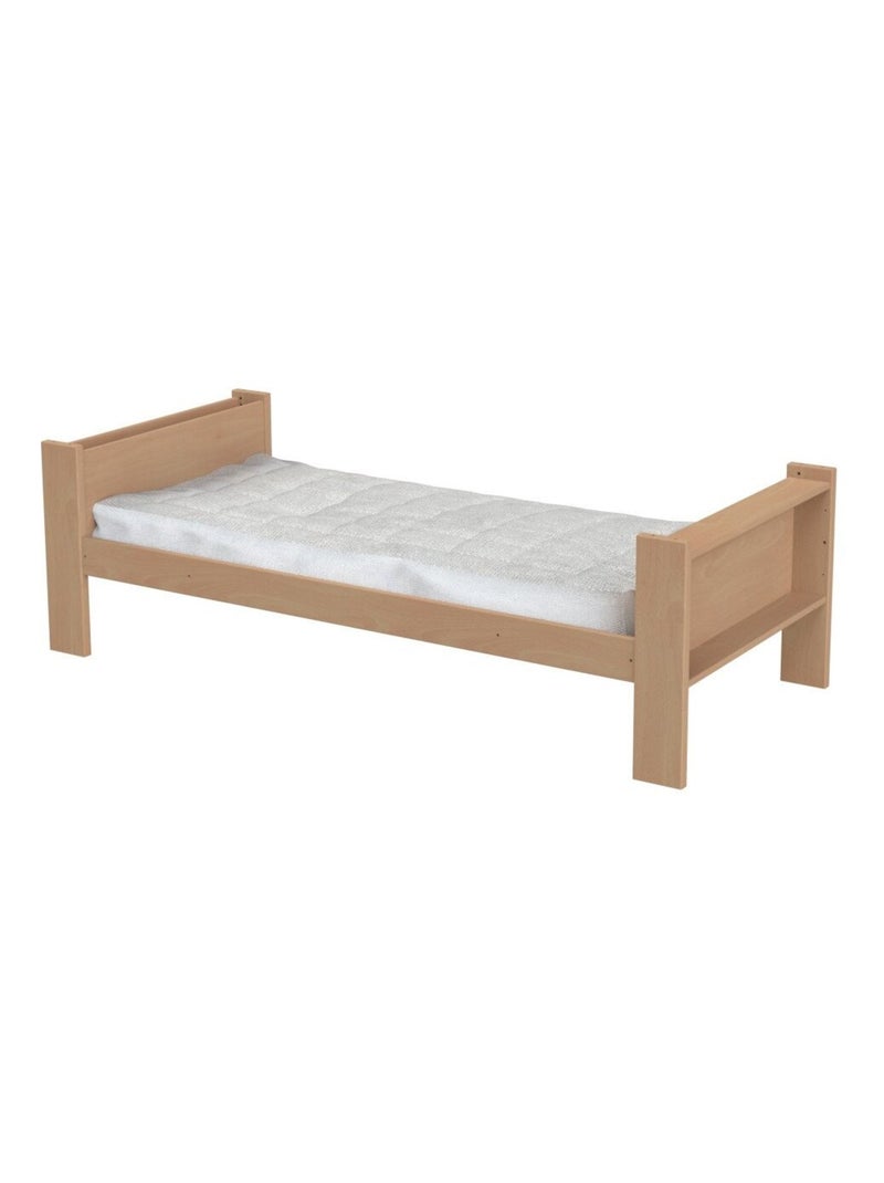 Lit enfant bois massif hêtre naturel  ARSÈNE Bois naturel - Kiabi