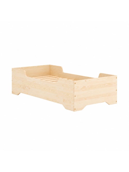 Lit enfant box 1 90×160 cm pin massif - Kiabi