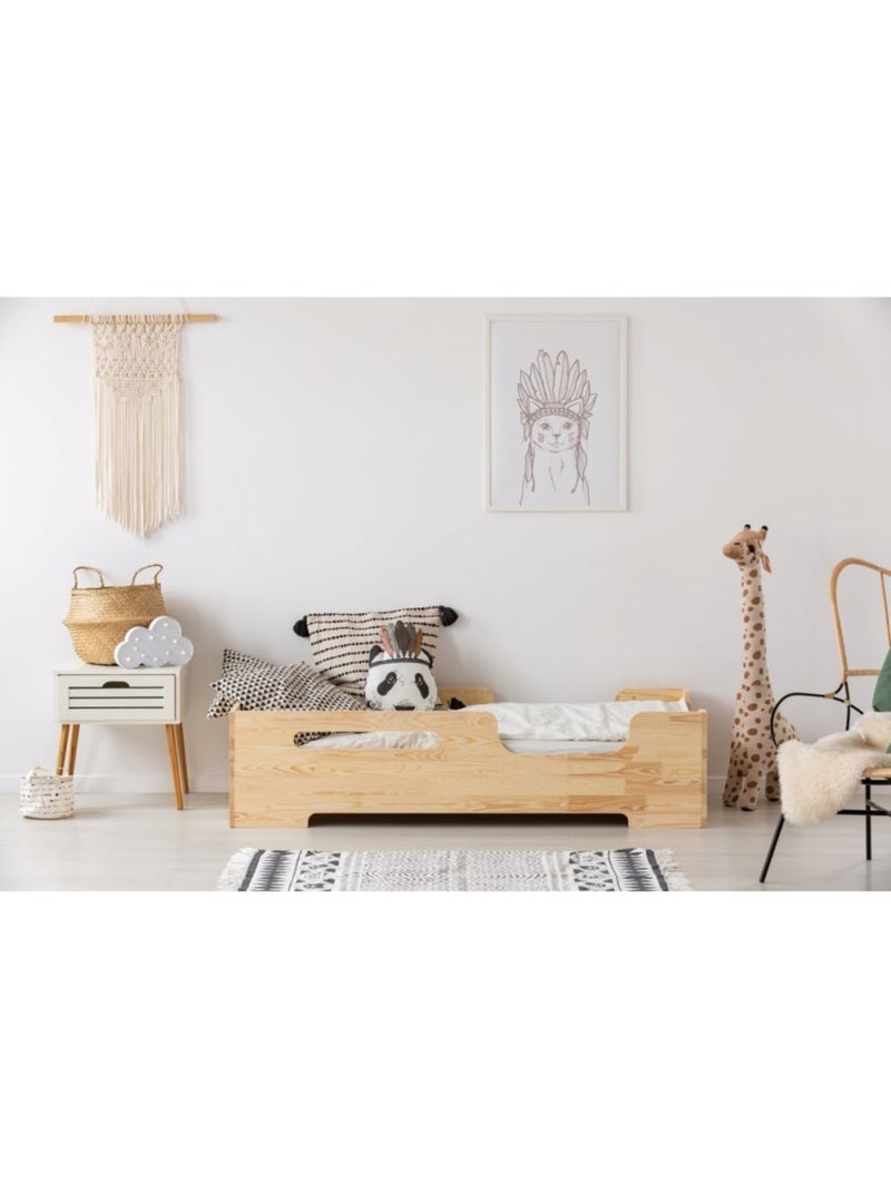 Lit enfant box 2 80×180 cm pin massif Beige - Kiabi