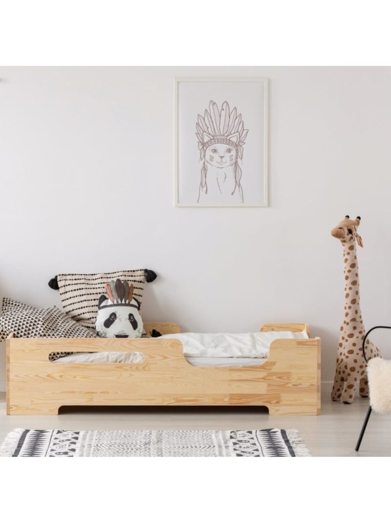 Lit enfant box 2 80×180 cm pin massif Beige - Kiabi