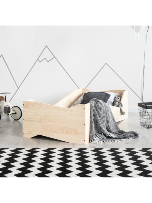 Lit enfant box 5 80×180 cm pin massif - Kiabi