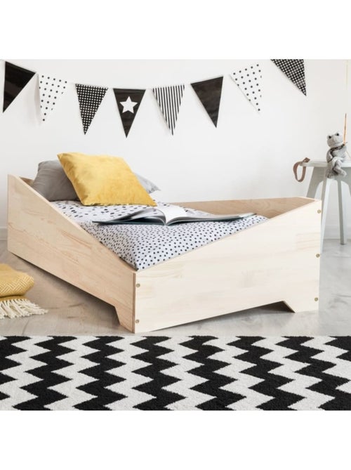 Lit enfant box 7 90×180 cm pin massif - Kiabi