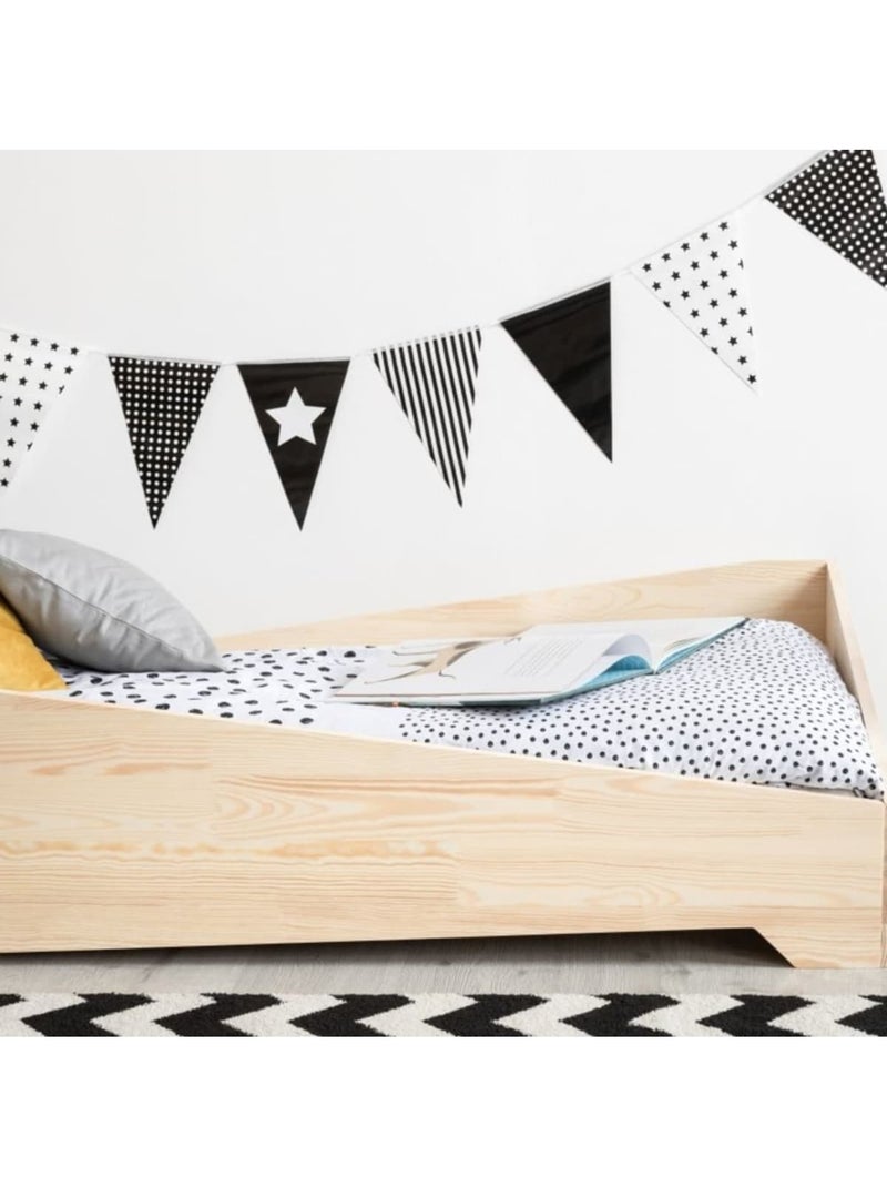 Lit enfant box 7 90×180 cm pin massif Beige - Kiabi