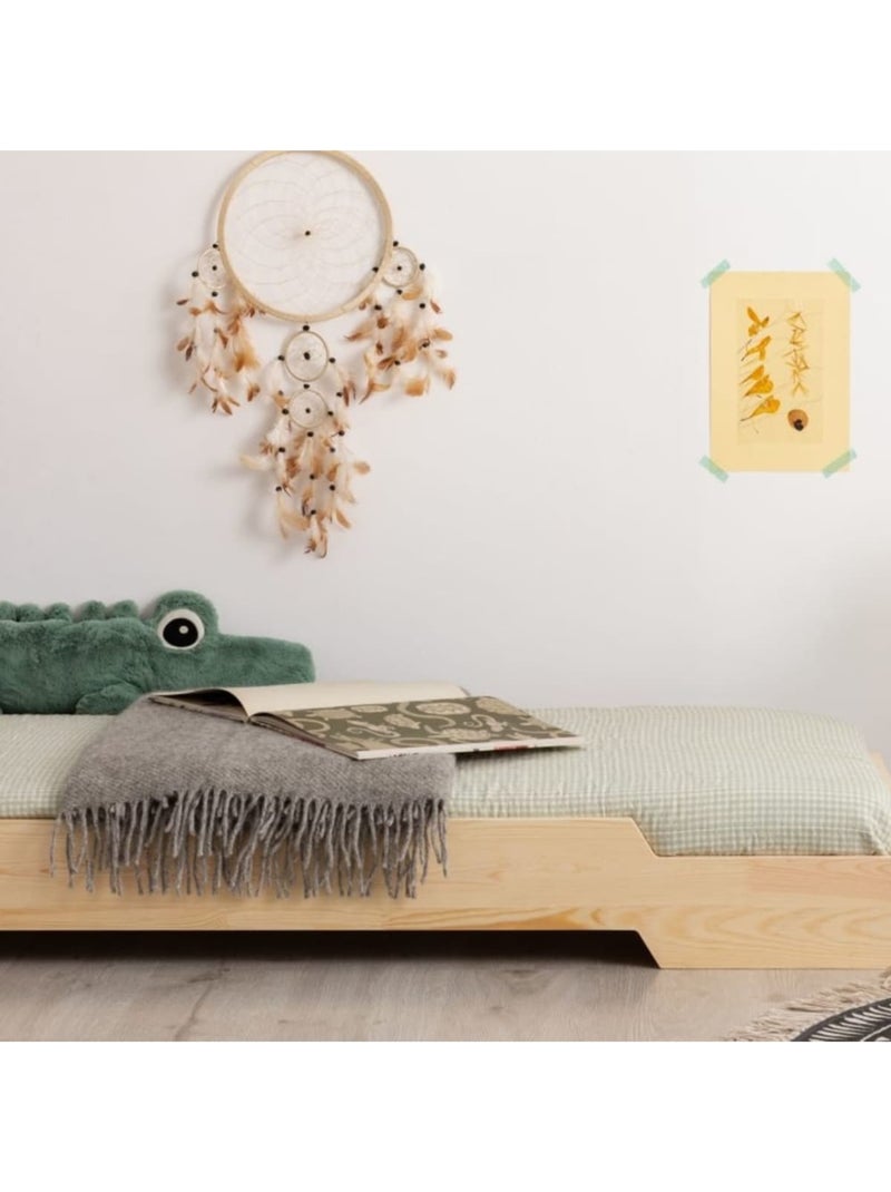 Lit enfant box 8 100×190 cm pin massif Beige - Kiabi