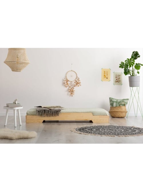 Lit enfant box 8 100×190 cm pin massif - Kiabi