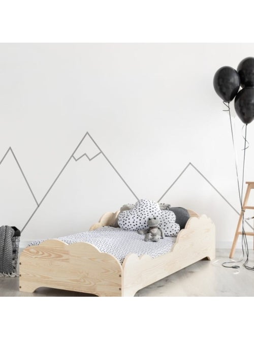 Lit enfant box 9 100×180 cm pin massif - Kiabi