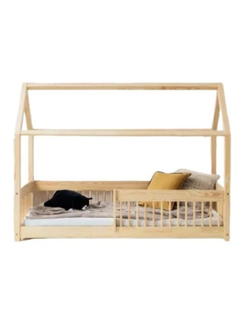 Lit enfant cabane en bois Montessori Mila - Kiabi