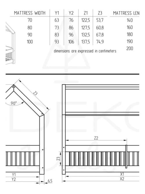 Lit enfant cabane en bois Montessori Mila - Kiabi