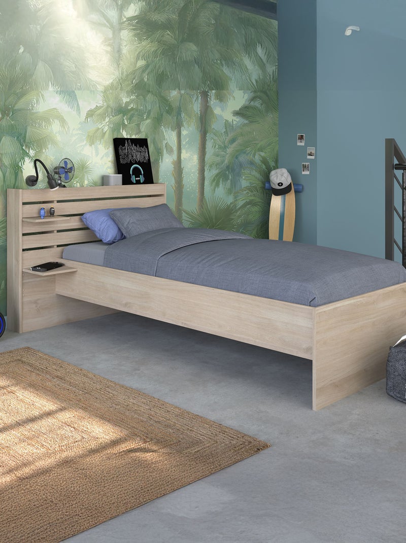 Lit enfant chevet inclus Marron clair - Kiabi