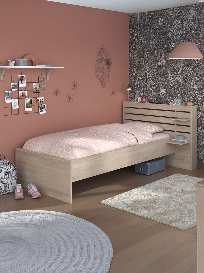 Lit enfant chevet inclus Marron clair - Kiabi