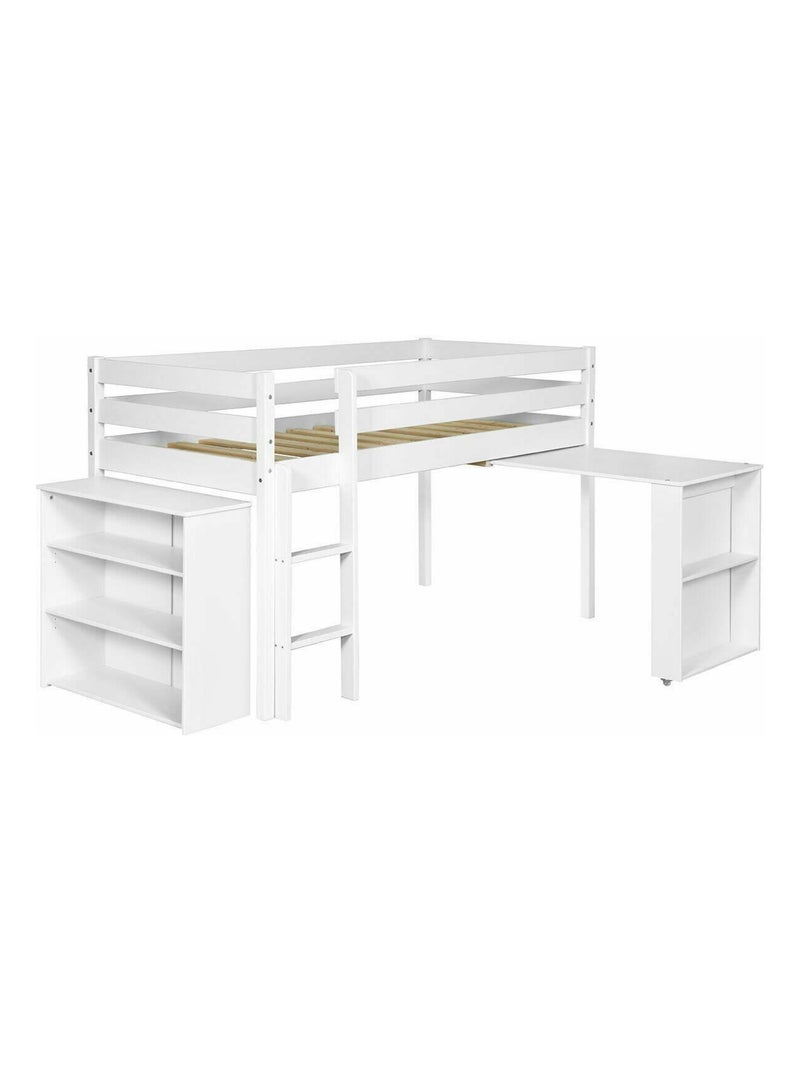 Lit enfant combiné avec matelas Davon - AKITEN RETAIL Blanc Blanc - Kiabi