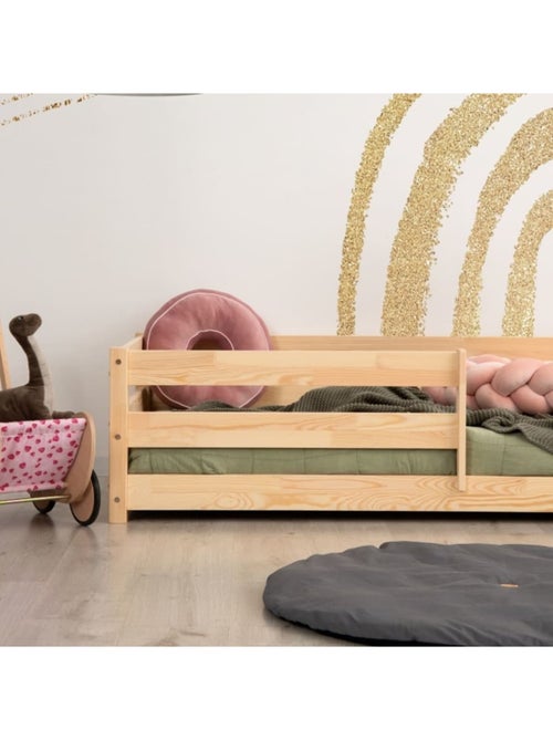 Lit enfant cpd 120×190 cm pin massif - Kiabi