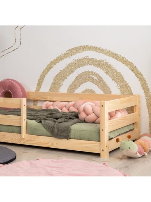 Lit enfant cpd 120×190 cm pin massif - Kiabi