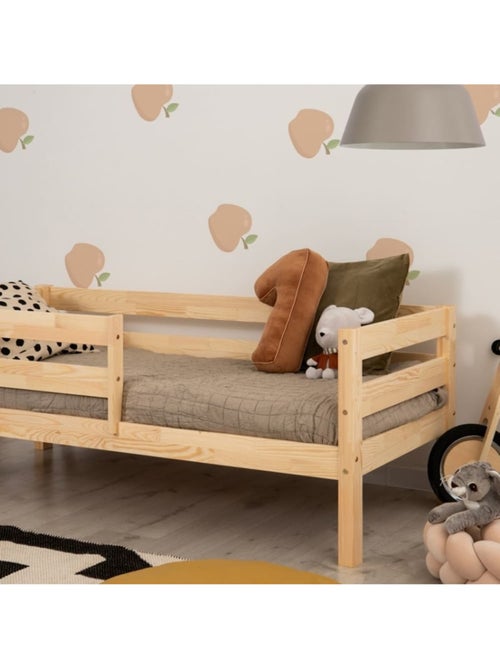 Lit enfant cpd 120×190 cm pin massif - Kiabi