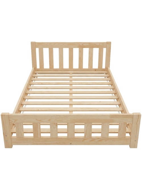 Lit enfant cpn 120×200 cm pin massif - Kiabi