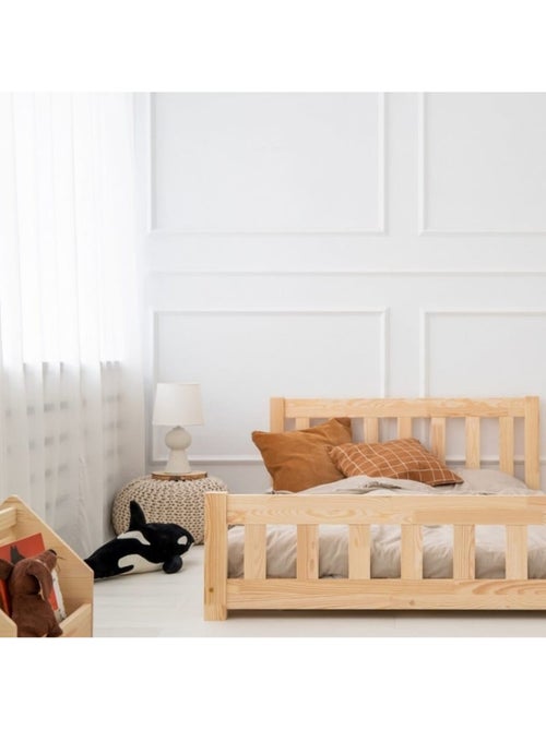 Lit enfant cpn 120×200 cm pin massif - Kiabi