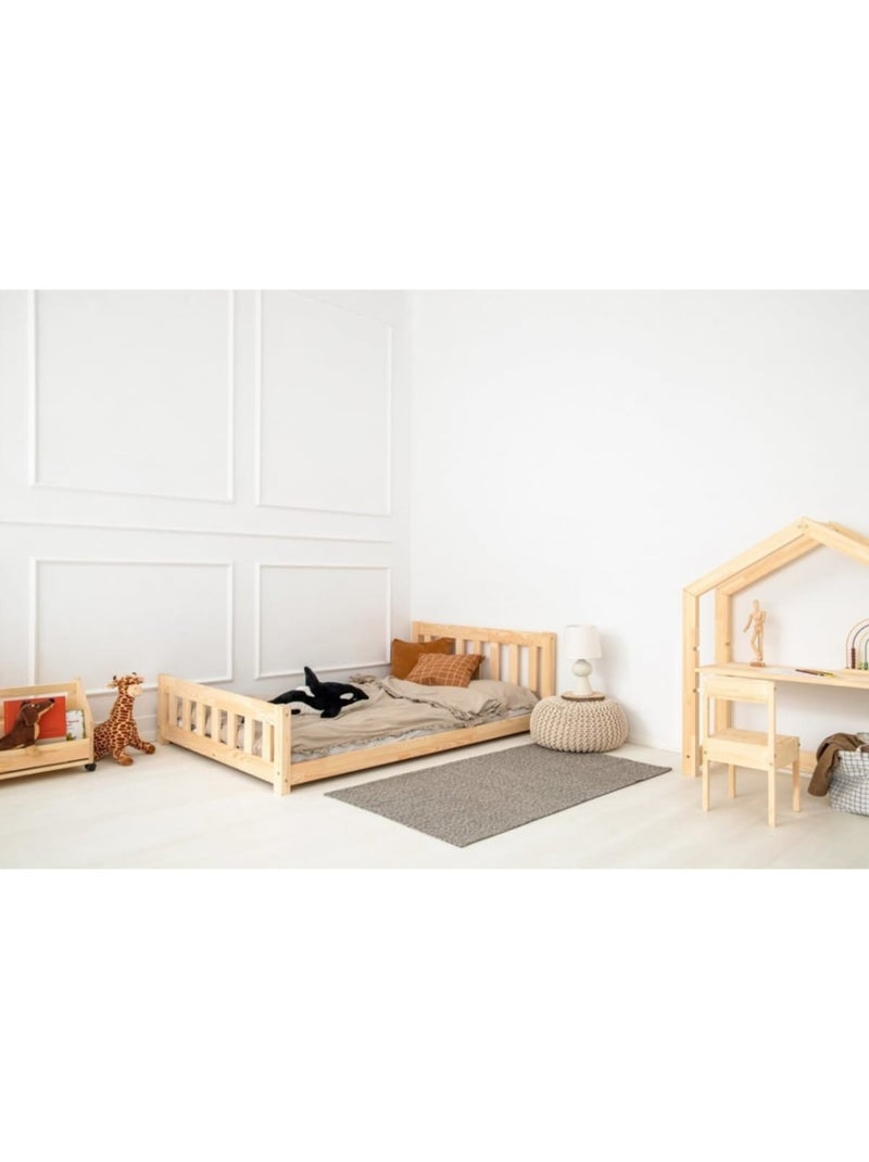 Lit enfant cpn 120×200 cm pin massif Beige - Kiabi