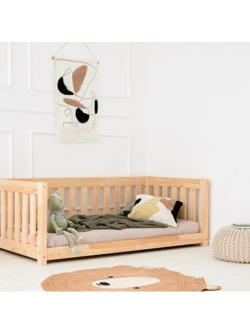 Lit enfant cpp 100×180 cm pin massif Beige - Kiabi