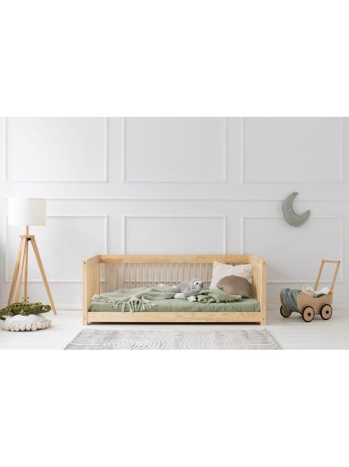 Lit enfant cww 70×140 cm pin massif - Kiabi
