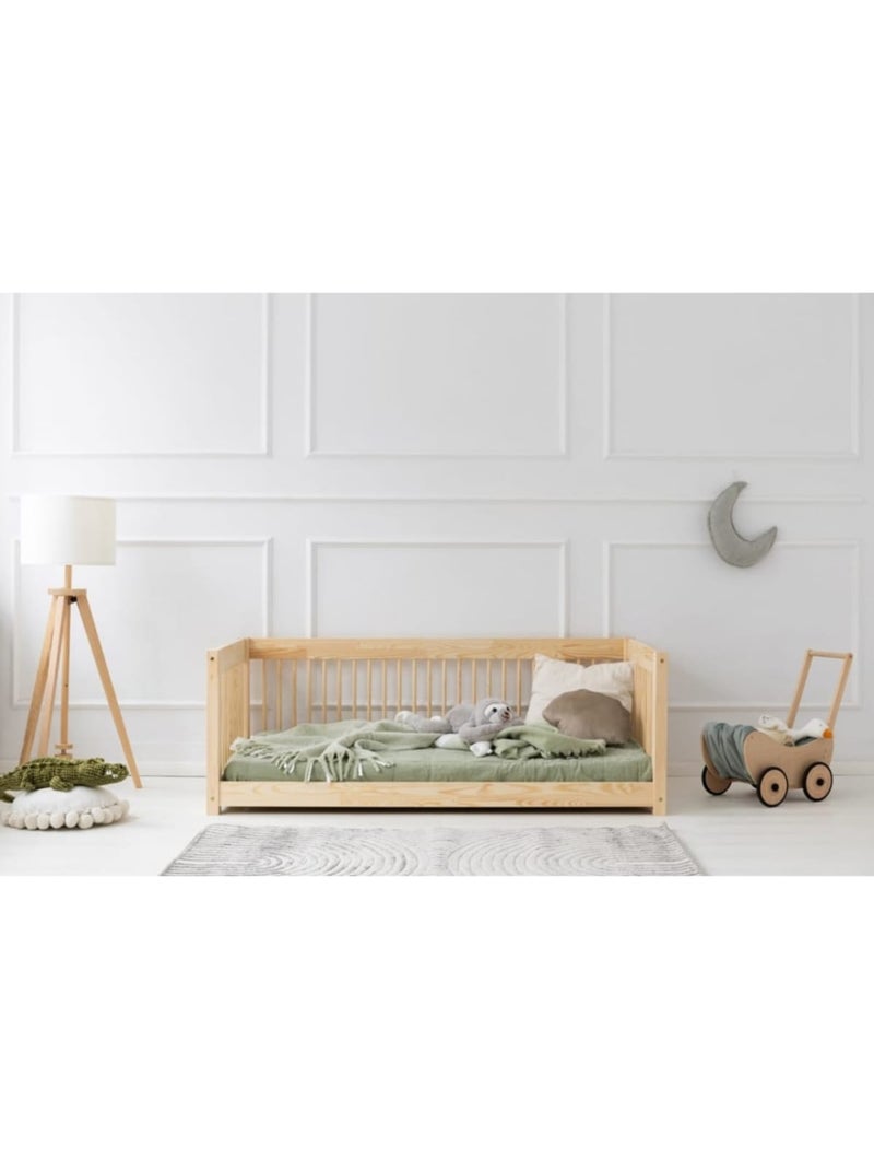 Lit enfant cww 70×140 cm pin massif Beige - Kiabi