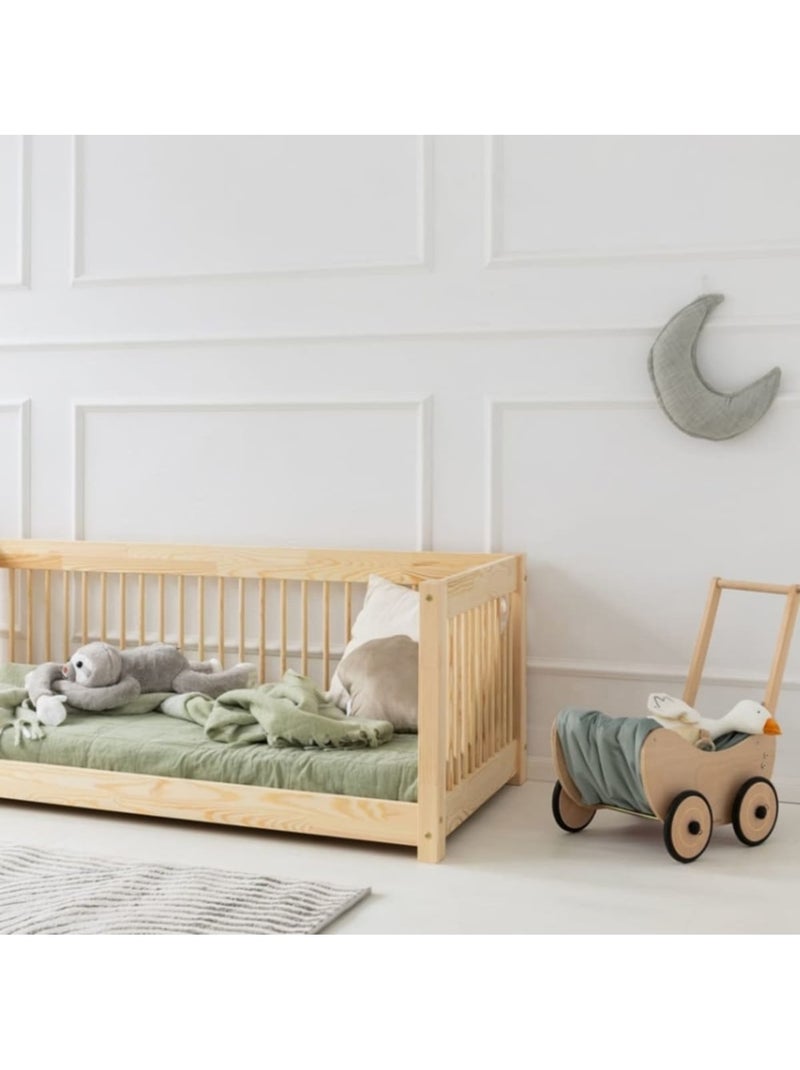 Lit enfant cww 70×140 cm pin massif Beige - Kiabi