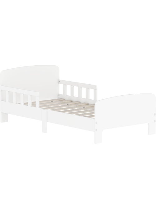 Lit enfant design maison - tête de lit, sommier lattes inclus - mdf blanc - Kiabi Lit enfant design maison - tête de lit, sommier lattes inclus - mdf blanc - Kiabi