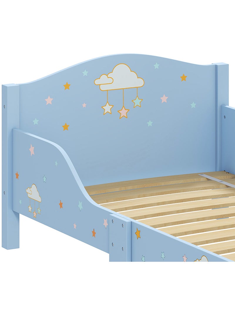 Lit enfant design nuage étoiles - sommier à lattes inclus - bleu Bleu Bleu - Kiabi