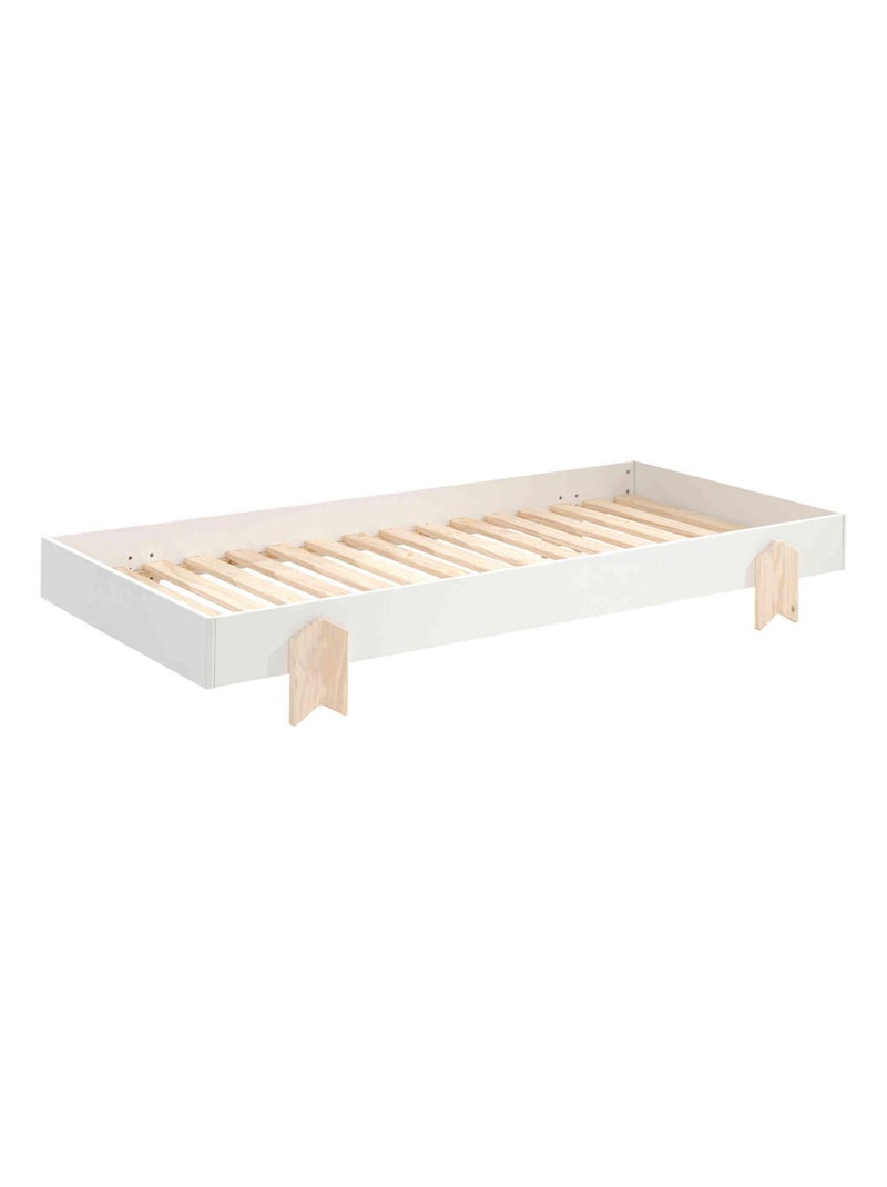 Lit enfant en bois avec pieds flèche Blanc - Kiabi