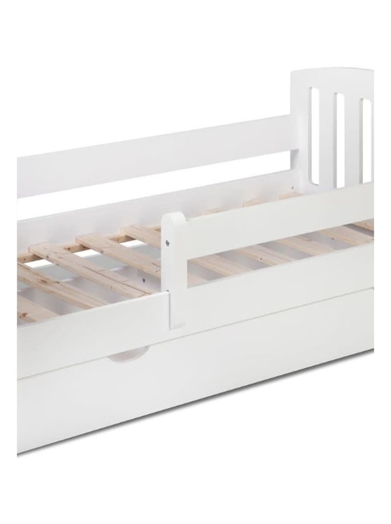 Lit enfant en bois YappyLux avec tiroir Blanc - Kiabi