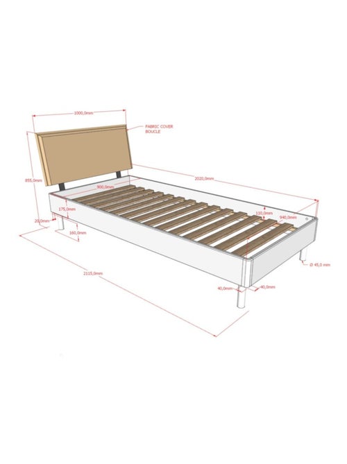 Lit enfant en hêtre massif  AUBANE - Kiabi