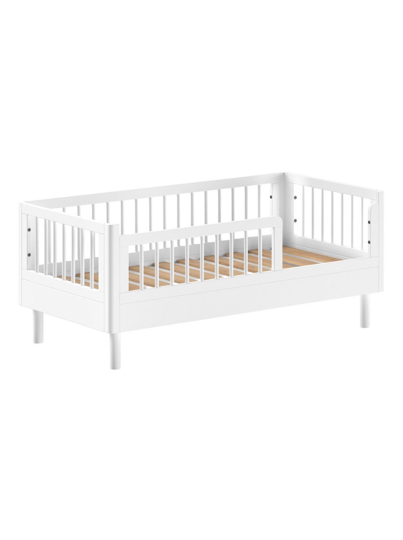 Lit enfant en hêtre massif AUBANE Blanc - Kiabi