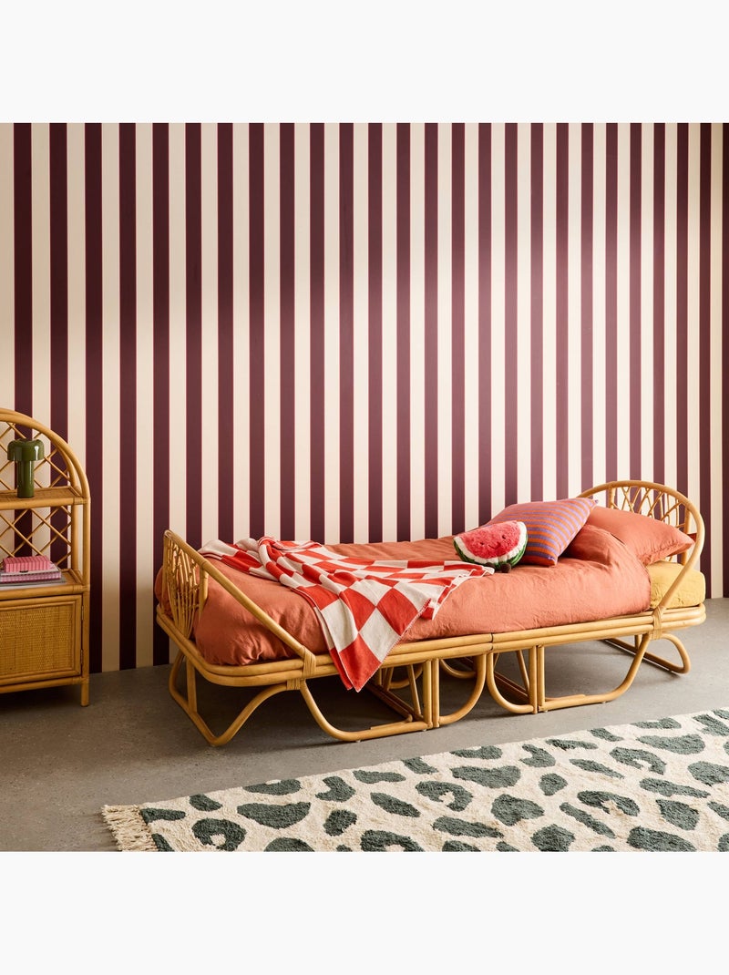 Lit enfant exotique 90 x 190 cm rotin  Arlo Marron - Kiabi