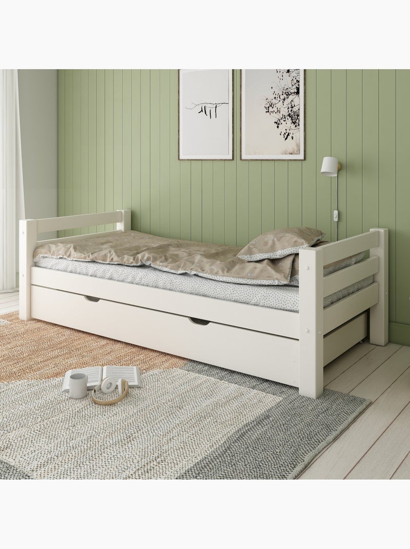Lit enfant extra-solide en bois massif  HERCULE Blanc - Kiabi