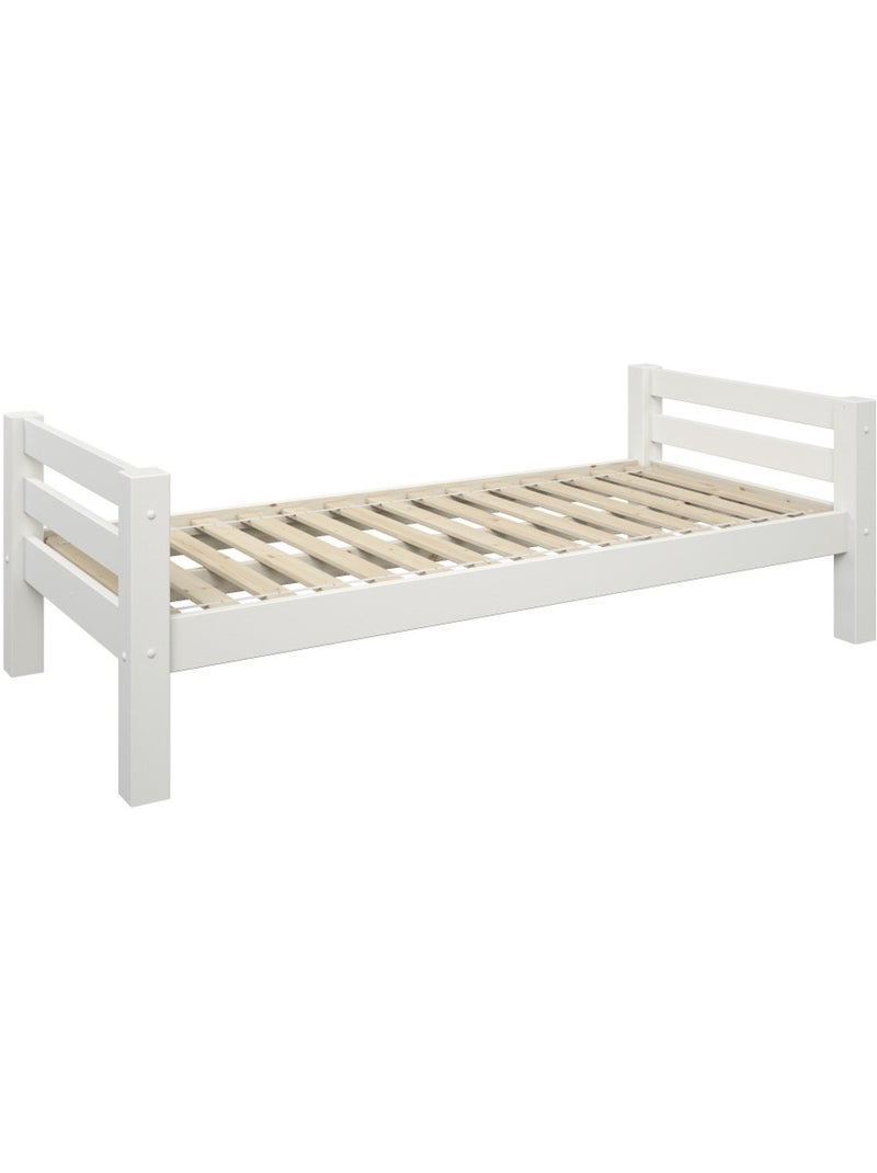Lit enfant extra-solide en bois massif  HERCULE Blanc - Kiabi
