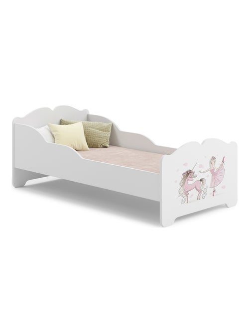Lit enfant fille ALMENA avec matelas et cadre inclus - Kiabi