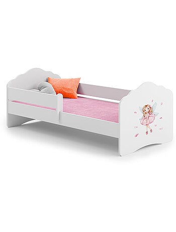 Lit enfant FIONA avec balustrade et matelas