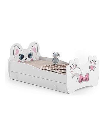 Lit enfant fille mouna avec tiroir matelas et cadre inclus