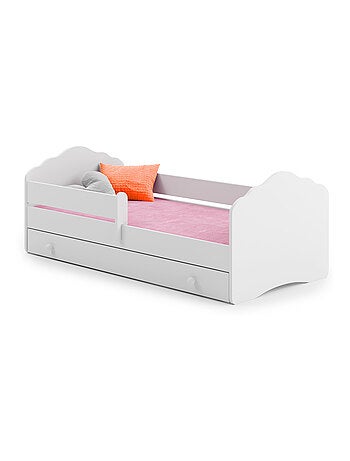 Lit enfant FIONA avec tiroir balustrade et matelas inclus