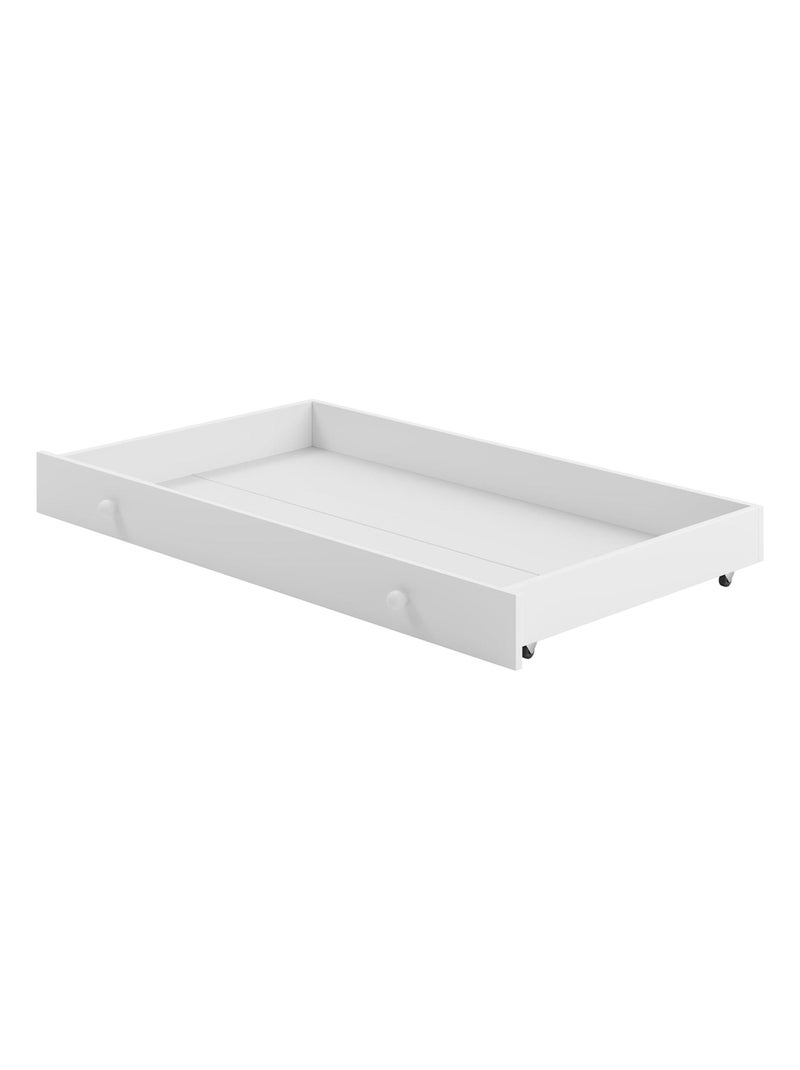 Lit enfant garçon LOU avec tiroir balustrade et matelas inclus Blanc Jaune Gris - Kiabi