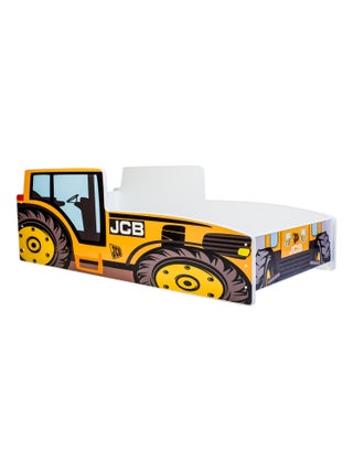 Lit enfant garçon tracteur jaune avec matelas et sommier inclus