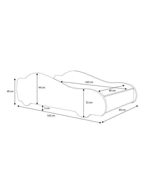 Lit enfant garçon voiture spider man avec matelas et sommier inclus - Kiabi