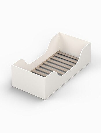 Lit enfant inspiration Montessori au sol blanc