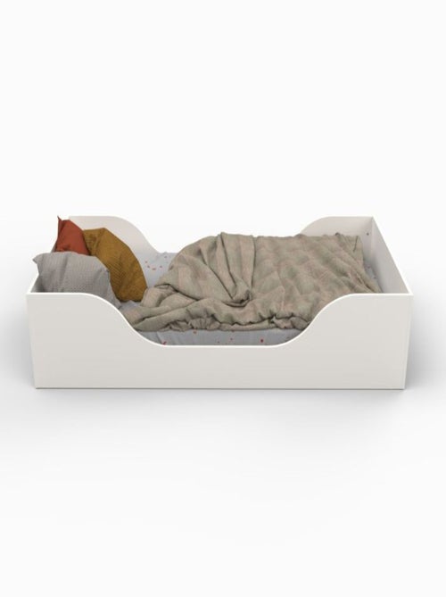 Lit enfant inspiration Montessori au sol blanc - Kiabi