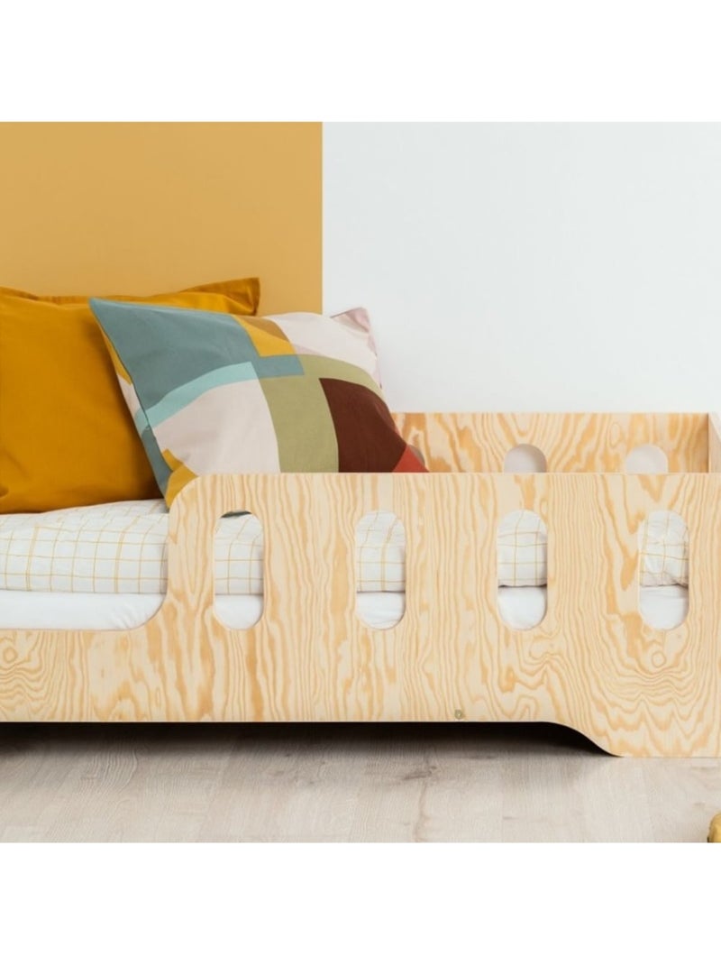 Lit enfant kiki 1 l 70×140 cm contreplaqué Beige - Kiabi